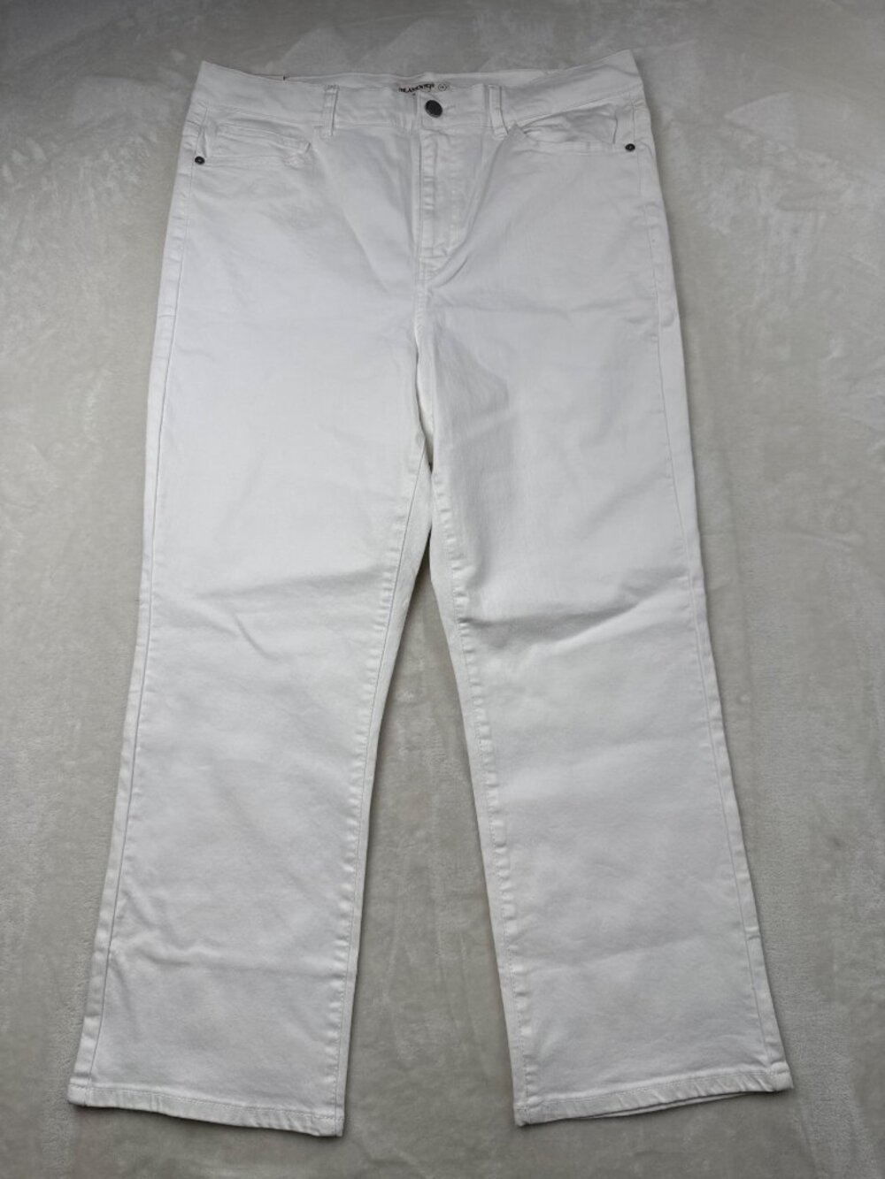 Blanknyc Womens High-Rise Straight Leg White Pants Size 16/36 Inseam 27 Inches